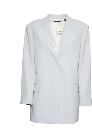 THEORY Femme, Vestes, Bleu, Taille: 40/42 FR Blazer Platine avec Revers Cranté