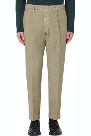 Biagio Santaniello Homme, Pantalons, Vert, Taille: M Pantalon Coupe Droite