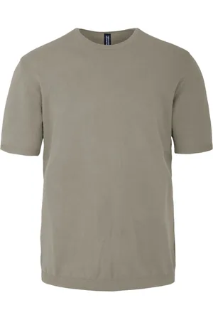 Bomboogie Homme, Tops, Gris, Taille: S Pull à Manches Courtes et Col Rond