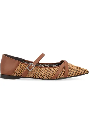 Max Mara Femme, Chaussures, Brun, Taille: 41 EU Chaussures Mode Femme Wovenflat Élégantes