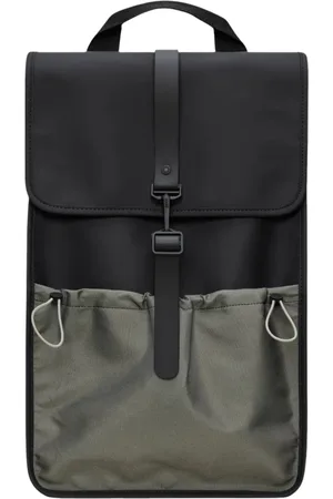 Rains Unisex, Sacs, Noir, Taille: ONE Size Sac à dos avec fermeture à pression et poche pour ordinateur portable
