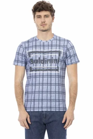BALDININI Homme, Tops, Bleu, Taille: S T-shirt tendance pour homme avec motif logo
