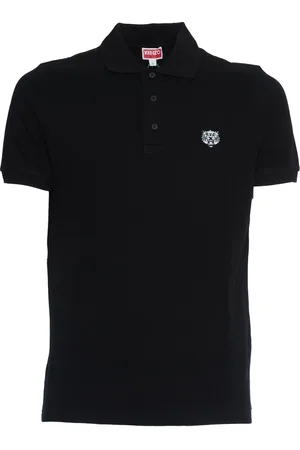 Kenzo Homme, Tops, Noir, Taille: M Polo Tigre Heureux Noir Ss25