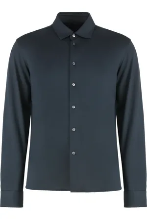 RRD Homme, Chemises, Bleu, Taille: XL Chemise en mélange de coton avec ourlet arrondi