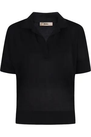 HERNO Femme, Tops, Bleu, Taille: 42 FR Polo avec Détail du Logo