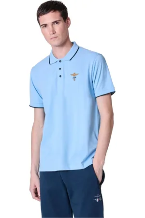 Aeronautica Militare Homme, Tops, Bleu, Taille: XL Polo en coton