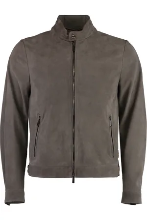 MOORER Homme, Vestes, , Taille: M Veste en cuir classique avec poches zippées