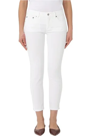 Dondup Femme, Jeans, Blanc, Taille: W31 Jeans slim Rose en coton stretch
