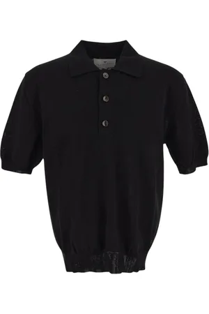 Seven Gauge Homme, Tops, Noir, Taille: M Collection de Polos pour Hommes