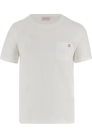 VALENTINO GARAVANI Homme, Tops, Blanc, Taille: 3XL T-shirts et Polos Col Rond Blancs