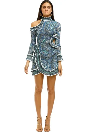 ZIMMERMANN Femme, Robes, Multicolore, Taille: 38 FR Robe Mini Asymétrique pour Événements Diurnes