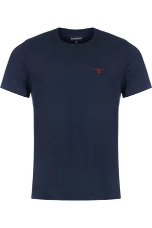 Barbour Homme, Tops, Bleu, Taille: 2XL T-Shirt de Sport Coupe Ajustée