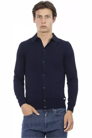 BALDININI Homme, Chemises, Bleu, Taille: S Chemise Classique en Coton Bleu