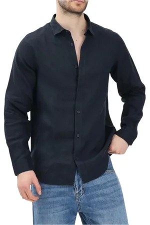 Armani Exchange Homme, Chemises, Bleu, Taille: XL Chemise Bleue à Manches Longues