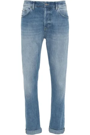 Dondup Homme, Jeans, Bleu, Taille: W34 Jean Regular Fit Icon avec Broderies