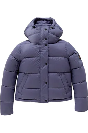 RefrigiWear Femme, Vestes, Violet, Taille: 36 FR Veste courte en duvet avec capuche