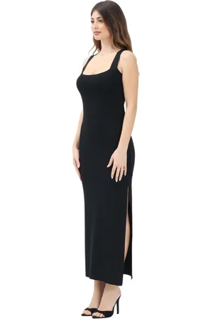 AKEP Femme, Robes, Noir, Taille: 40 FR Robe Midi Noire Design Essentiel