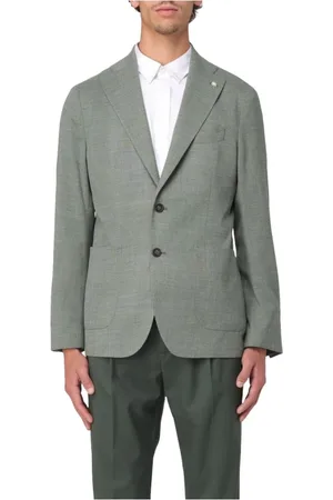 Manuel Ritz Homme, Vestes, Vert, Taille: 2XL Veste slim en mélange de laine stretch