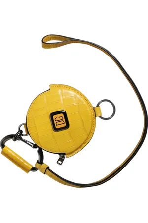 Dolce & Gabbana Homme, Accessoires, Jaune, Taille: ONE Size Portefeuille en Cuir Jaune avec Logo
