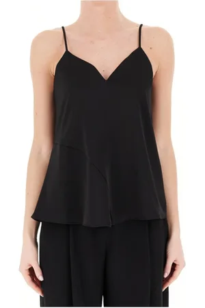 Armani Exchange Femme, Tops, Noir, Taille: 42 FR Chemise Noire Élégante