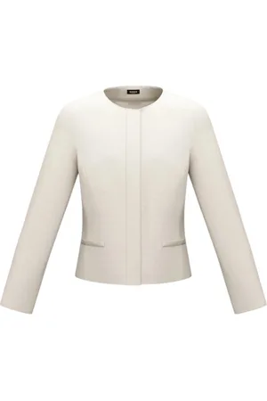 MARELLA Femme, Vestes, , Taille: 42 FR Veste Blanche au Design Moderne