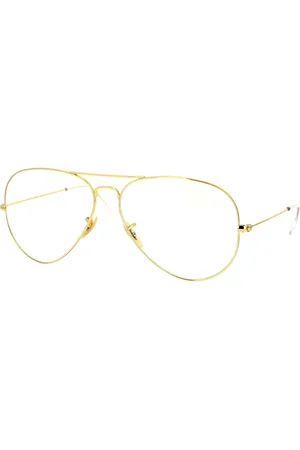 Ray-Ban Unisex, Accessoires, Jaune, Taille: 55 MM Lunettes de soleil Aviator classiques avec protection UV