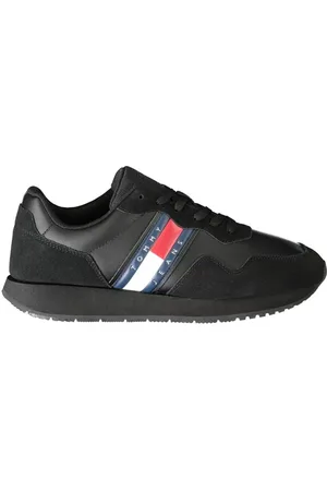 Tommy Hilfiger Homme, Chaussures, Noir, Taille: 44 EU Baskets Homme en Cuir Noir