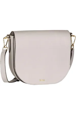 HUGO BOSS Femme, Sacs, Gris, Taille: ONE Size Sac à main en cuir gris Alyce