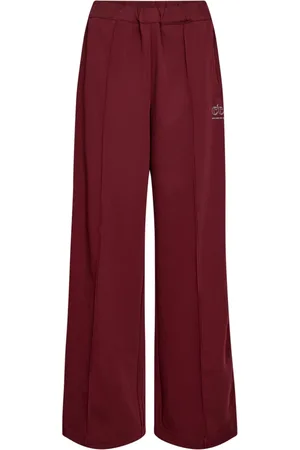 Co`Couture Femme, Pantalons, Rouge, Taille: 36 FR Pantalon large à plis bourgogne