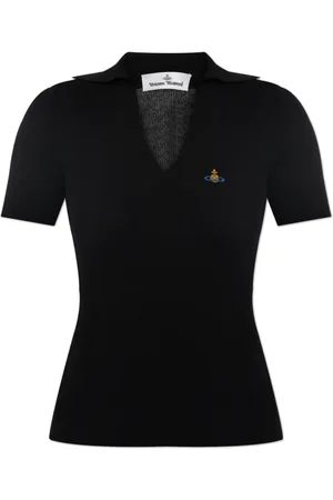 Vivienne Westwood Femme, Tops, Noir, Taille: 36 FR Polo avec logo