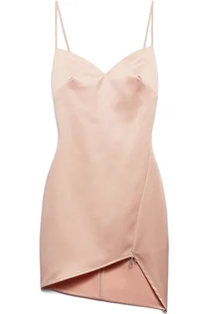 ANIYE BY Femme, Robes, Rose, Taille: 36 FR Robe Mini en Satin avec Ourlet Asymétrique