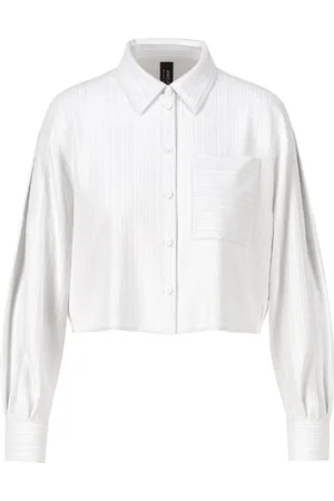 Marc Cain Femme, Blouses et Chemises, Blanc, Taille: 40 FR Chemisier Blanc Élégant