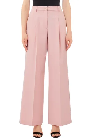 Liu Jo Femme, Pantalons, Rose, Taille: 38 FR Pantalon évasé taille haute