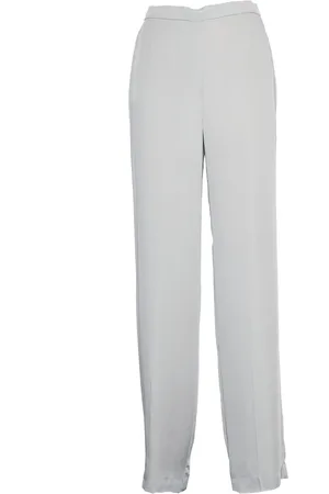 THEORY Femme, Pantalons, Gris, Taille: 38 FR Pantalon Large en Georgette de Soie