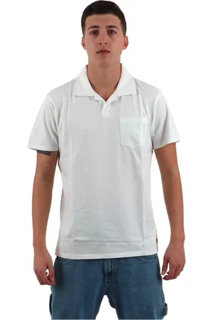 Guess Homme, Tops, Blanc, Taille: M Polo en coton à manches courtes