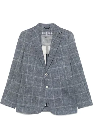 Circolo Homme, Vestes, Bleu, Taille: 2XL Veste Bleue Boutonnée avec Aérations Arrière