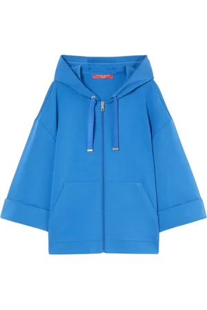 Persona by Marina Rinaldi Femme, Sweatshirts et sweats à capuche, Bleu, Taille: 36 FR Sweat à capuche élégant et jupe