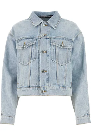 Alexander Wang Femme, Vestes, Bleu, Taille: 38 FR Veste en Jean Élégante