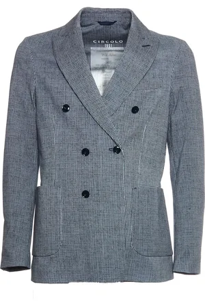 Circolo Homme, Vestes, Bleu, Taille: S Blazer Bleu à Double Boutonnage