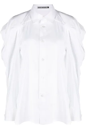 Issey Miyake Femme, Blouses et Chemises, Blanc, Taille: 40 FR Chemise Blanche à Manches Longues