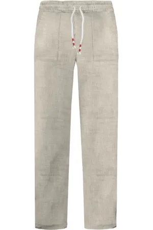 MC2 SAINT BARTH Homme, Pantalons, , Taille: S Pantalon long en lin avec cordon de serrage