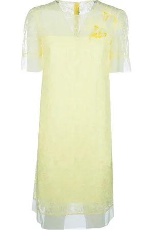 ERMANNO SCERVINO Femme, Robes, Jaune, Taille: 40 FR Collection de Robes Élégantes