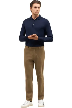 Boglioli Homme, Pantalons, Brun, Taille: 3XL Chinos slim en coton confortable