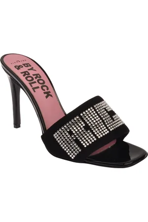 John Richmond Femme, Chaussures, Noir, Taille: 36 EU Mule à talon et applications en strass