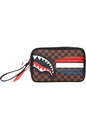 Sprayground Unisex, Sacs, Brun, Taille: ONE Size Sac Pochette à Carreaux Marron