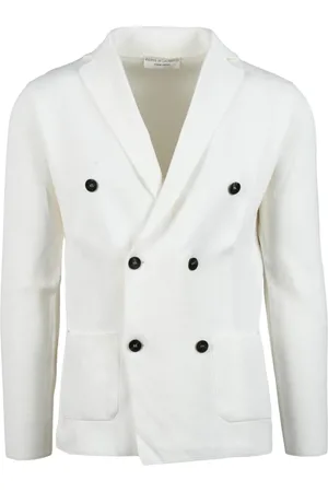 FILIPPO DE LAURENTIIS Homme, Vestes, Blanc, Taille: S Veste tricotée à boutons double-breasted