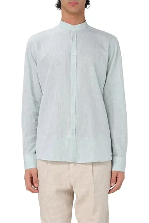 Manuel Ritz Homme, Chemises, Vert, Taille: 3XL Chemise Coréenne en Lin et Coton