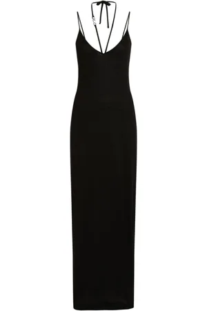 Karl Lagerfeld Femme, Robes, Noir, Taille: 42 FR Robe Noire EN Maille Avec COL Halter ET Brillants