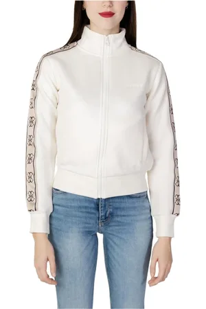 Guess Femme, Sweatshirts et sweats à capuche, Noir, Taille: 42 FR Sweat à Capuche en Coton avec Poches