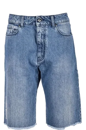 Costume National Femme, Shorts, Bleu, Taille: W26 Shorts Bermuda Contemporains 100% Coton